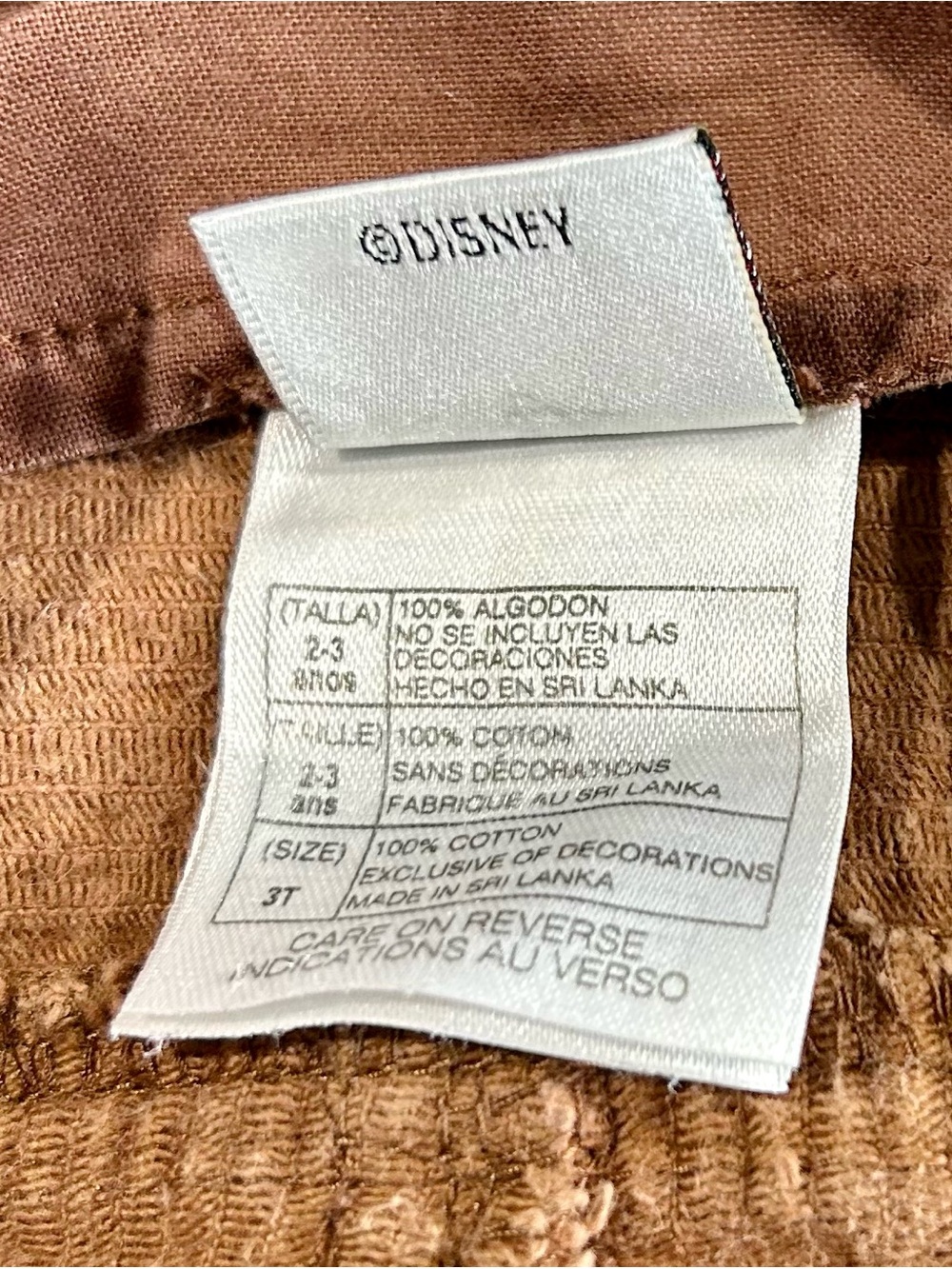 Vintage Disney Brown Corduroy Overalls Winnie the Pooh & Tigger Embroidery - Picture 4 of 10